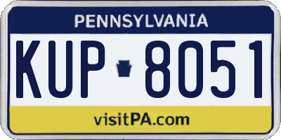 PA license plate KUP8051
