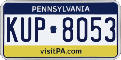 PA license plate KUP8053