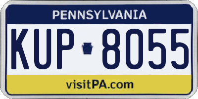 PA license plate KUP8055