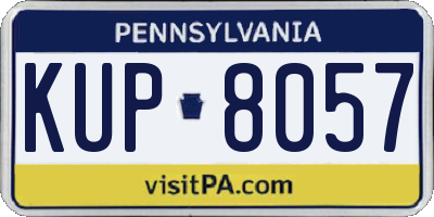 PA license plate KUP8057
