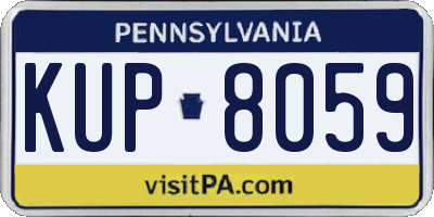 PA license plate KUP8059