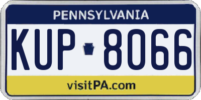 PA license plate KUP8066