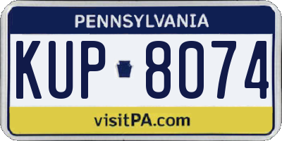 PA license plate KUP8074