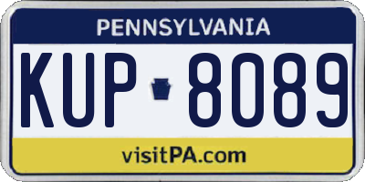 PA license plate KUP8089