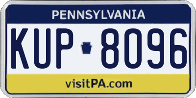 PA license plate KUP8096
