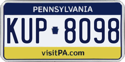 PA license plate KUP8098