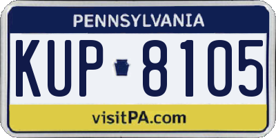PA license plate KUP8105