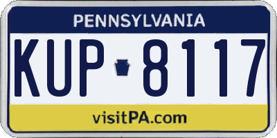 PA license plate KUP8117
