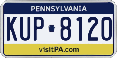 PA license plate KUP8120
