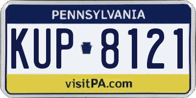 PA license plate KUP8121