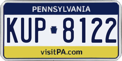 PA license plate KUP8122