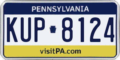 PA license plate KUP8124