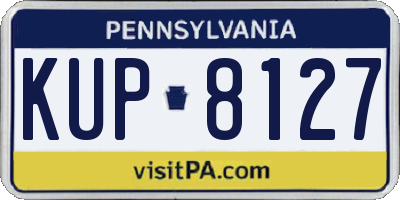 PA license plate KUP8127