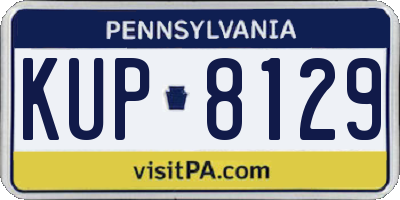PA license plate KUP8129
