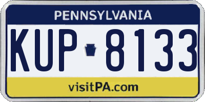 PA license plate KUP8133