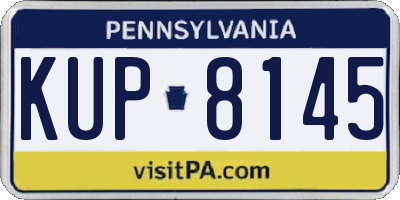 PA license plate KUP8145