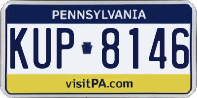 PA license plate KUP8146