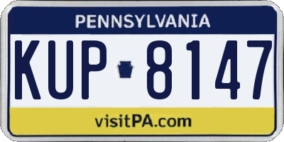 PA license plate KUP8147