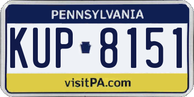 PA license plate KUP8151
