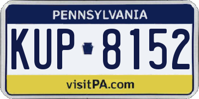 PA license plate KUP8152