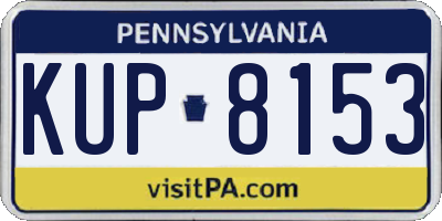 PA license plate KUP8153