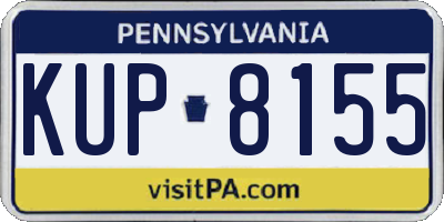 PA license plate KUP8155