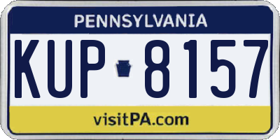 PA license plate KUP8157