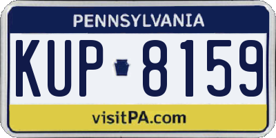 PA license plate KUP8159