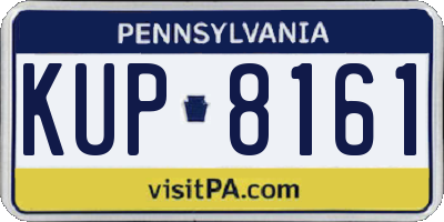 PA license plate KUP8161