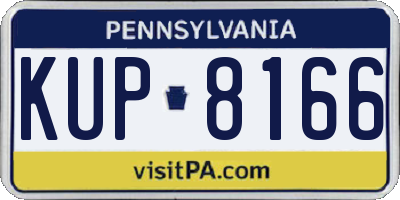 PA license plate KUP8166