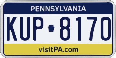 PA license plate KUP8170