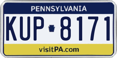 PA license plate KUP8171
