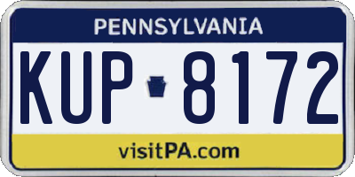 PA license plate KUP8172