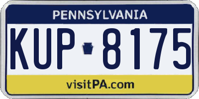 PA license plate KUP8175