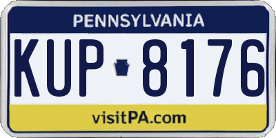 PA license plate KUP8176
