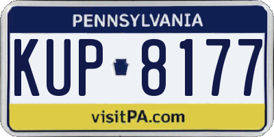 PA license plate KUP8177