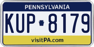 PA license plate KUP8179