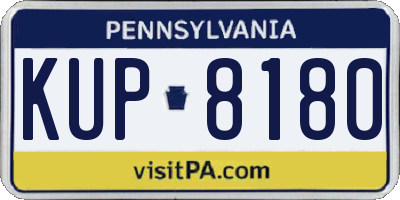 PA license plate KUP8180