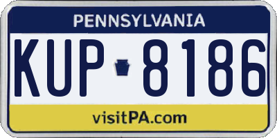 PA license plate KUP8186