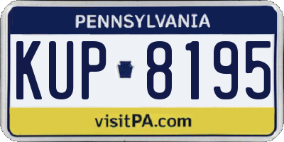 PA license plate KUP8195