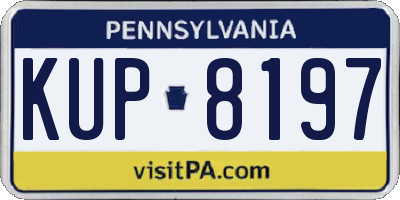 PA license plate KUP8197