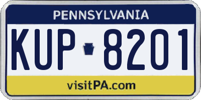 PA license plate KUP8201