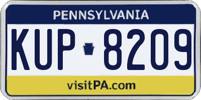 PA license plate KUP8209