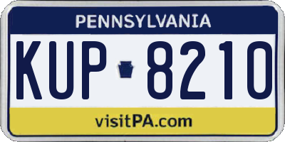 PA license plate KUP8210