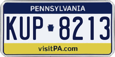 PA license plate KUP8213