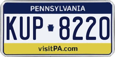 PA license plate KUP8220