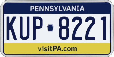PA license plate KUP8221