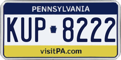 PA license plate KUP8222
