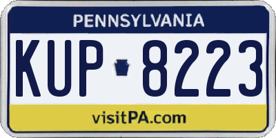 PA license plate KUP8223
