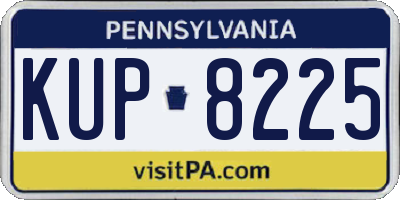 PA license plate KUP8225